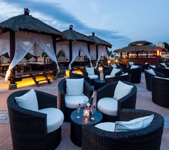 Buda chill out Invisa Hotel Club Cala Blanca Plage Es Figueral
